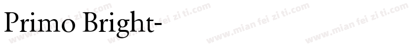 Primo Bright字体转换